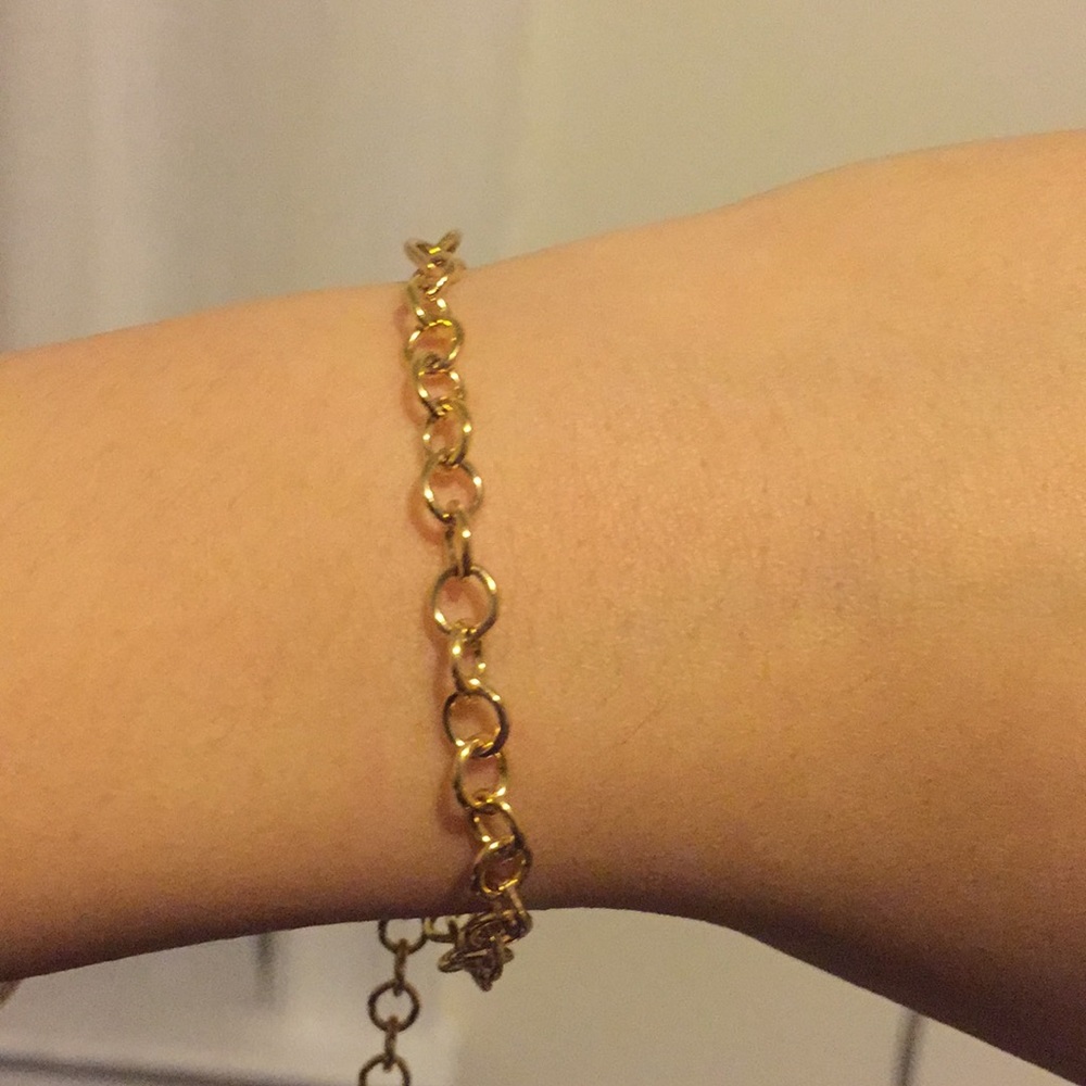 Gold plated link bracelet
